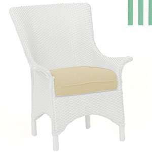   Dining Arm Chair With Cabana Stripe Spa Fabric Patio, Lawn & Garden
