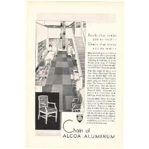  1931 Walden Book Shop Chicago Alcoa Aluminum Chairs Print 