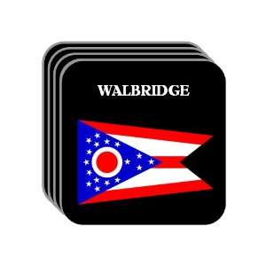 US State Flag   WALBRIDGE, Ohio (OH) Set of 4 Mini Mousepad Coasters