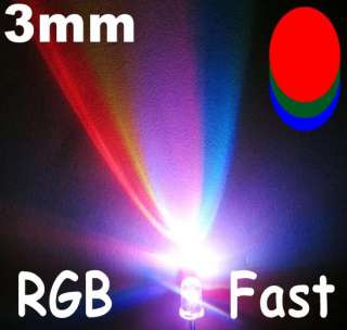 20 pcs 3mm Slow RGB Red Green Blue Flash Rainbow MultiColor LED Free R 
