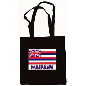  Waipahu Hawaii Souvenir Canvas Tote Bag Black: Everything 