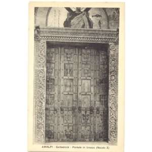   Postcard Bronze Doors of Cathedral Amalfi Italy 