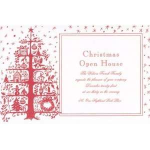 Colonial Tree, Custom Personalized Holiday Open House Invitation, by 
