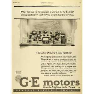 1920 Ad Store Windows G E Motors Industry Plants General Electric Co 