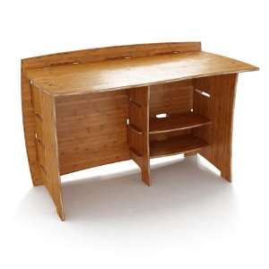 48 Straight Desk in Amber Bamboo: Home & Kitchen