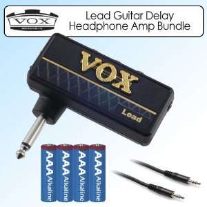  Vox APLD amPlug Lead Guitar Delay Headphone Amp Bundle 