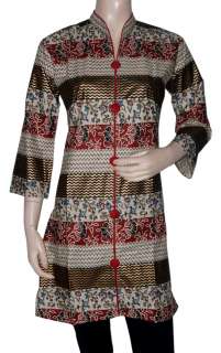 Designer Block Print Cotton Top Tunic Kurti Kurta India  