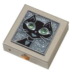  Black Pretty Kitty Small Pill Box: Health & Personal Care