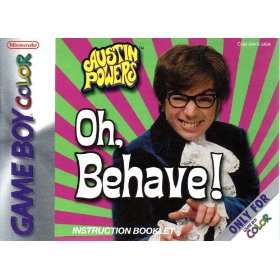 Austin Powers   Oh, Behave GBC Instruction Booklet (Game Boy Color 