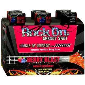  Rock On Energy Shot 6 Pack, Berry Blast, 6 ea Health 