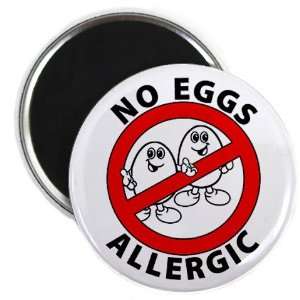  ALLERGIC to EGGS Allergy Medical Alert 2.25 inch Fridge 