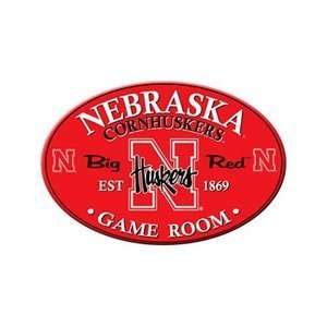  Nebraska Cornhuskers Oval Wooden Bar Sign Sports 