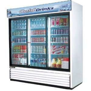   Cu.Ft Commercial Refrigerator 3 Sliding Glass Door Cooler Appliances