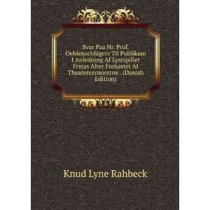   Af Theatercensorerne . (Danish Edition) Knud Lyne Rahbeck Books