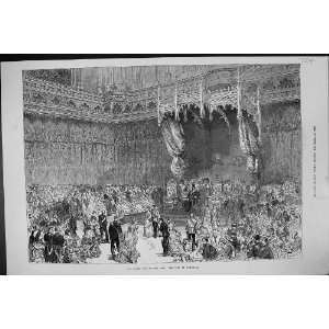  1873 SHAH VISIT CITY LONDON ENGLAND BALL GUILDHALL ANTIQUE 