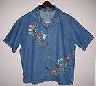 Womens AGAPO Blue Denim Shirt Size 1X