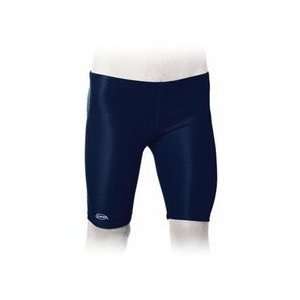  Solid Navy Mens Jammer Swimsuit (Size 30): Sports 