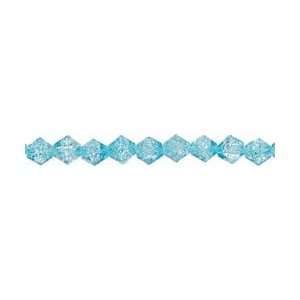 Cousin Beads Jewelry Basics 6mm Cracked Glass Bicone Beads 40/Pkg Aqua 