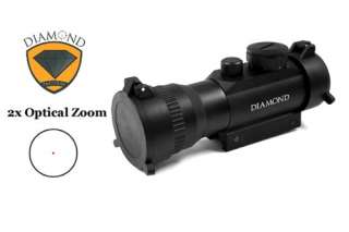Diamond Tactical 2x42 Zoom Metal Airsoft Red Dot Scope  