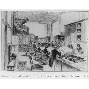  Secret letter opening room,General Post Office,London,1825 