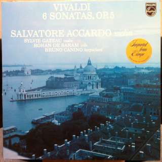 SALVATORE ACCARDO vivaldi 6 sonatas op 5 LP Mint  9500 396 Vinyl 1977 