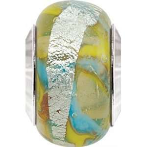 Persona Italian Glass Spatter Art Charm fits Pandora, Troll & Chamilia 