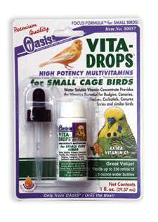 Vita Drops Vitamins for Small Cage Birds #80257   2oz 048054802577 