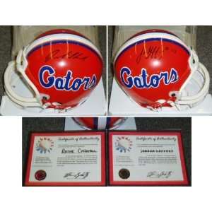  Reche Caldwell Jabar Gaffney Signed Florida Mini Helmet 