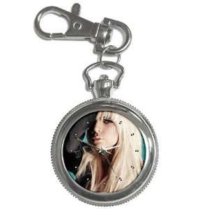  Sexy Lady Gaga Collectible Silver Keychain Watch 