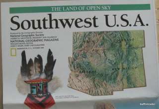 National Geographic Map Southwest USA Oct 1992  