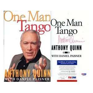 Anthony Quinn Signed, One Man Tango Book PSA  Sports 