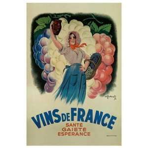  A Galland   Vins De France Sante, Gaiete, Esperance