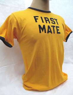 1970s Vintage Champion Blue Bar Label First Mate T Shirt  