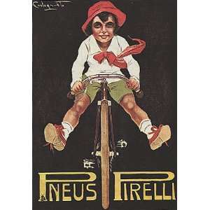  PNUES PIRELLI Vintage Bicycle Giclee Reproduction Poster 