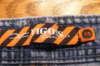 VIGOSS Stretch Crop Distressed Jeans Sz 7/8 30x19  