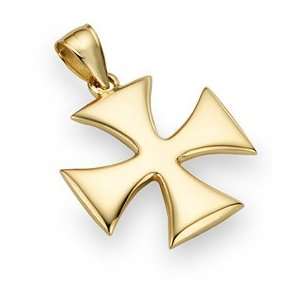  Holy Warrior Cross Pendant, 14K Gold: SZUL: Jewelry