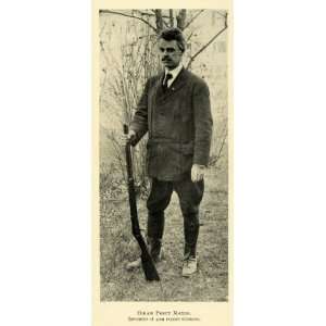 1909 Print Hiram Percy Maxim Gun Silencer Invent Rifle   Original 