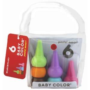  Aozora Baby Color Stackable Crayon Bit   6 Pastel Color 