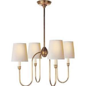  Vendome Small Chandelier in Hand Rubbed Antique Brass with 