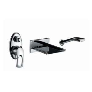   Handle Chrome Waterfall LED Bathtub / Shower Faucet
