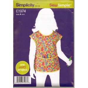Girls Clothes Pattern Apron/ Pinafore New Uncut Simplicity 2011 Design 