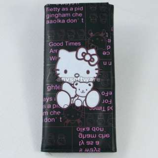   HelloKitty Hold Bear Girls Cute Wallet Clutch Card Bag Purse Black