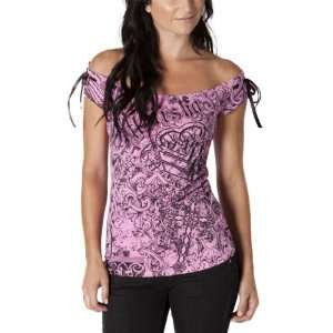 Metal Mulisha Kyra Womens Top Casual Shirt   Pink / Medium