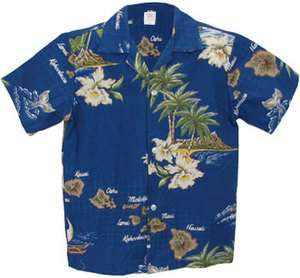GAT Hawaiian Boys Aloha Island Shirts  