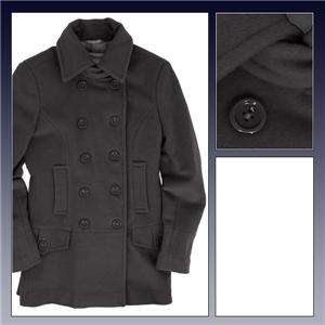 ALPHA OLIVA US NAVY PEA COAT FITTED FOR WOMEN BLACK S  