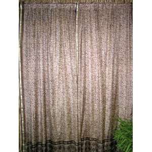   Art Silk Sari Indian Window Curtains Drape Panels 84 Home & Kitchen