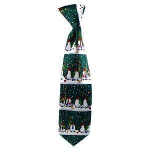  Christmas Penguin Line up Ties / Green