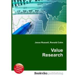 Value Research Ronald Cohn Jesse Russell  Books