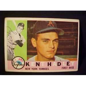Kent Hadley New York Yankees #102 1960 Topps Signed Autographed 