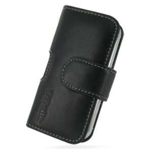   PDair Black Leather Horizontal Pouch for LG Arena KM900 Electronics
